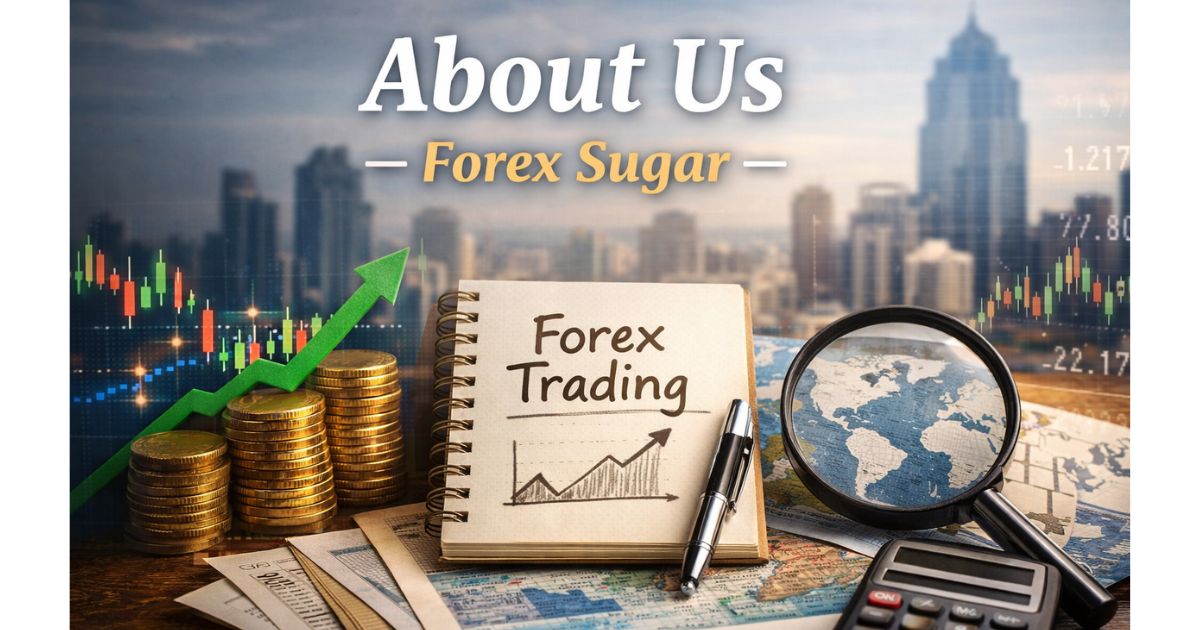 Forex trading learning concept with charts coins world map and market analysis tools